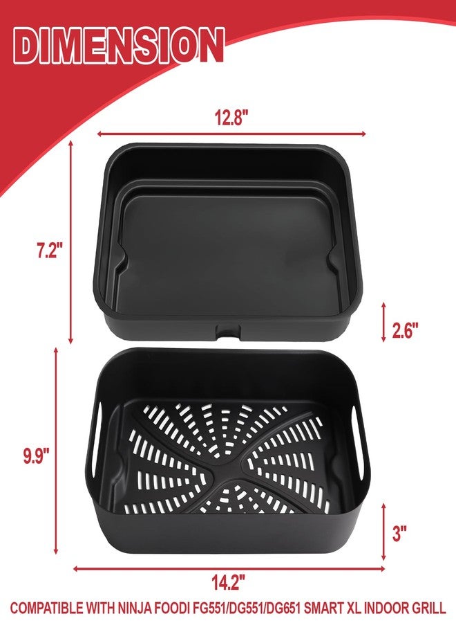 GLOWYE Cooking Pot and Combo Crisper Basket for Ninja Foodi FG551 DG551 DG651 - Image 2
