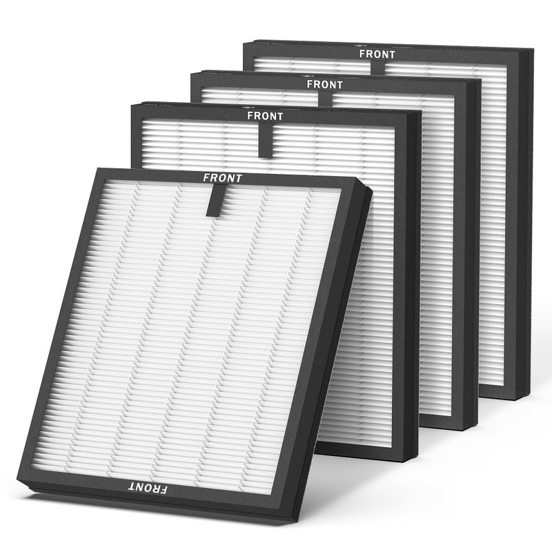 CHIVALZ 4 Pack HY4866 True HEPA Replacement Filters Compatible with MORENTO HY4866 Air Purifier WESTHEY HY4866 Air Purifier and YIOU M1 Air Cleaner Purifier Original Version