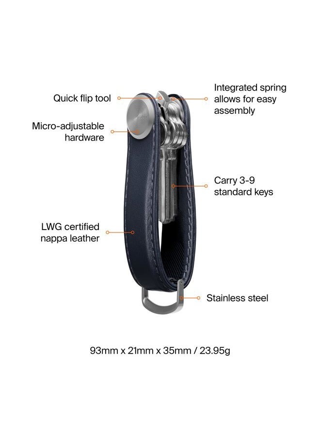 Orbitkey Key Organizer Pro - Leather, Sapphire, One size - Image 5