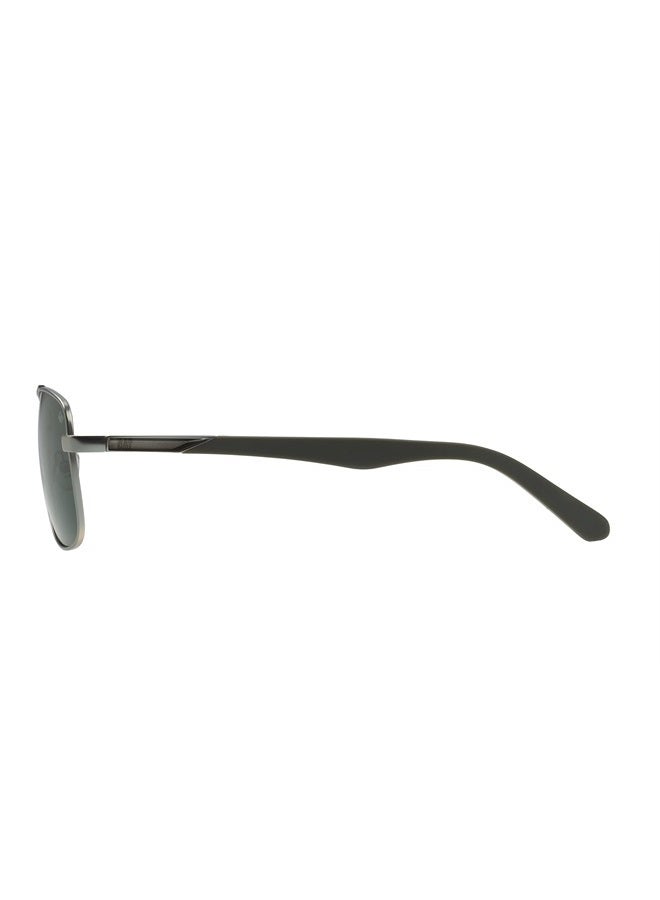 CAT CATERPILLAR 8023 Men's Polarized Aviator Sunglasses, Matte Silver, 60 mm - Image 1