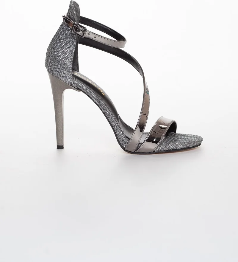 Dilimler Ayakkabı Slices Shoes Platform Tekbant Platinum Women's Heeled Evening Dress Shoes