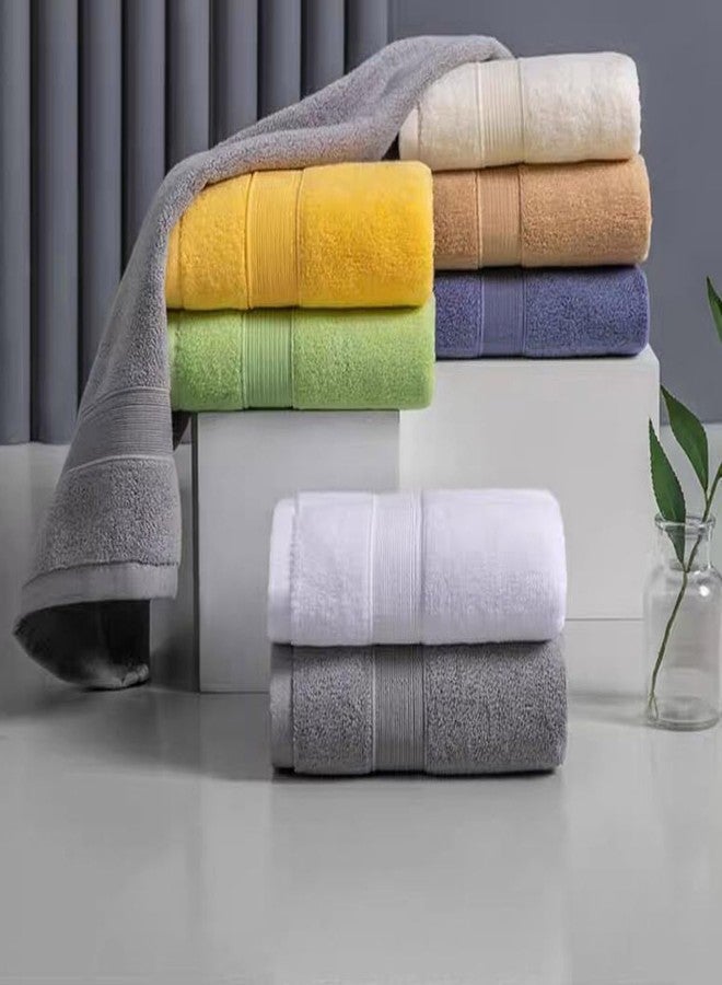 JININQ 2 Piece 100% Cotton Soft Hand Towels 13.4" x 29.5",Premium Face Towels Set for Bathroom,Gym,Home (Yellow) - Image 3