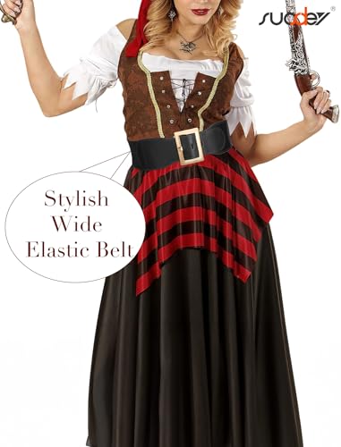SUOSDEY Wide Elastic Black Belts for Women Dresses 3 Inch Wide stretchy Santa belt for Halloween Costume - Image 2