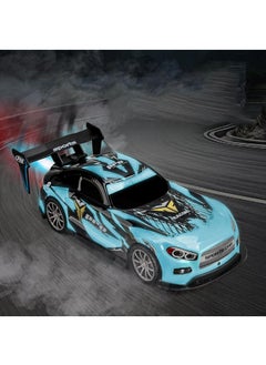 Y&D New 2.4G Light Music Spray Remote Control Racing Car RC Drift Racing Car Sports Car Toy-Blue  - Image 1