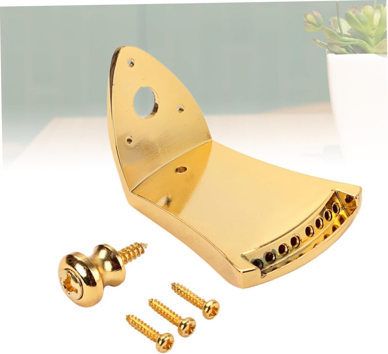 Toddmomy Mandolin Tailpiece for 8-String Arched Mandolin with Screws Durable Metal Accessory for Guitar Makers Replacement Part - Image 2