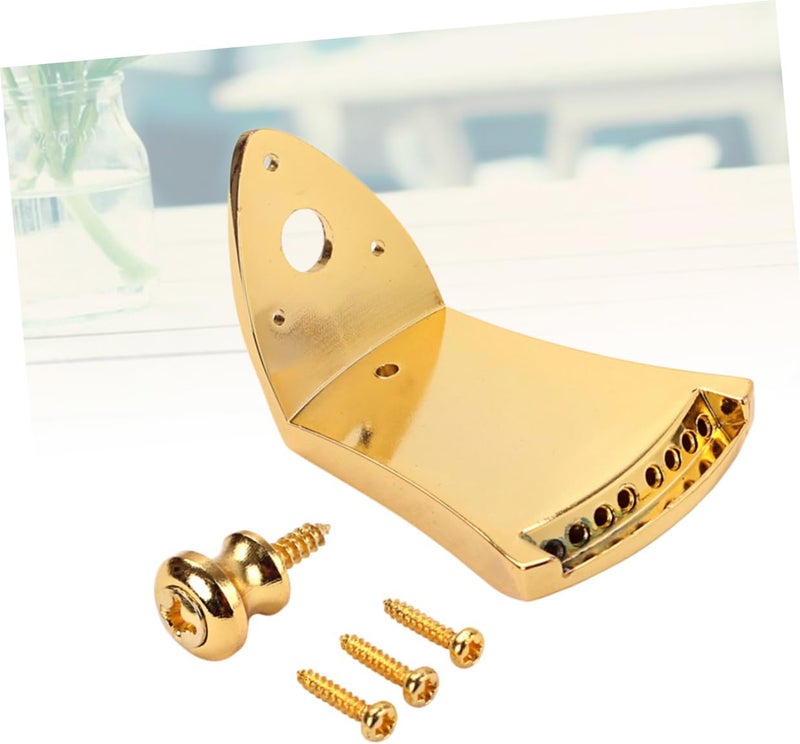 Toddmomy Mandolin Tailpiece for 8-String Arched Mandolin with Screws Durable Metal Accessory for Guitar Makers Replacement Part - Image 3