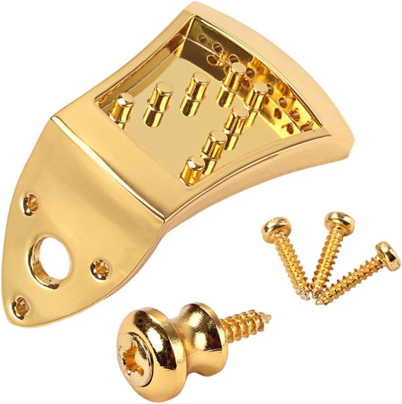 Toddmomy Mandolin Tailpiece for 8-String Arched Mandolin with Screws Durable Metal Accessory for Guitar Makers Replacement Part - Image 5