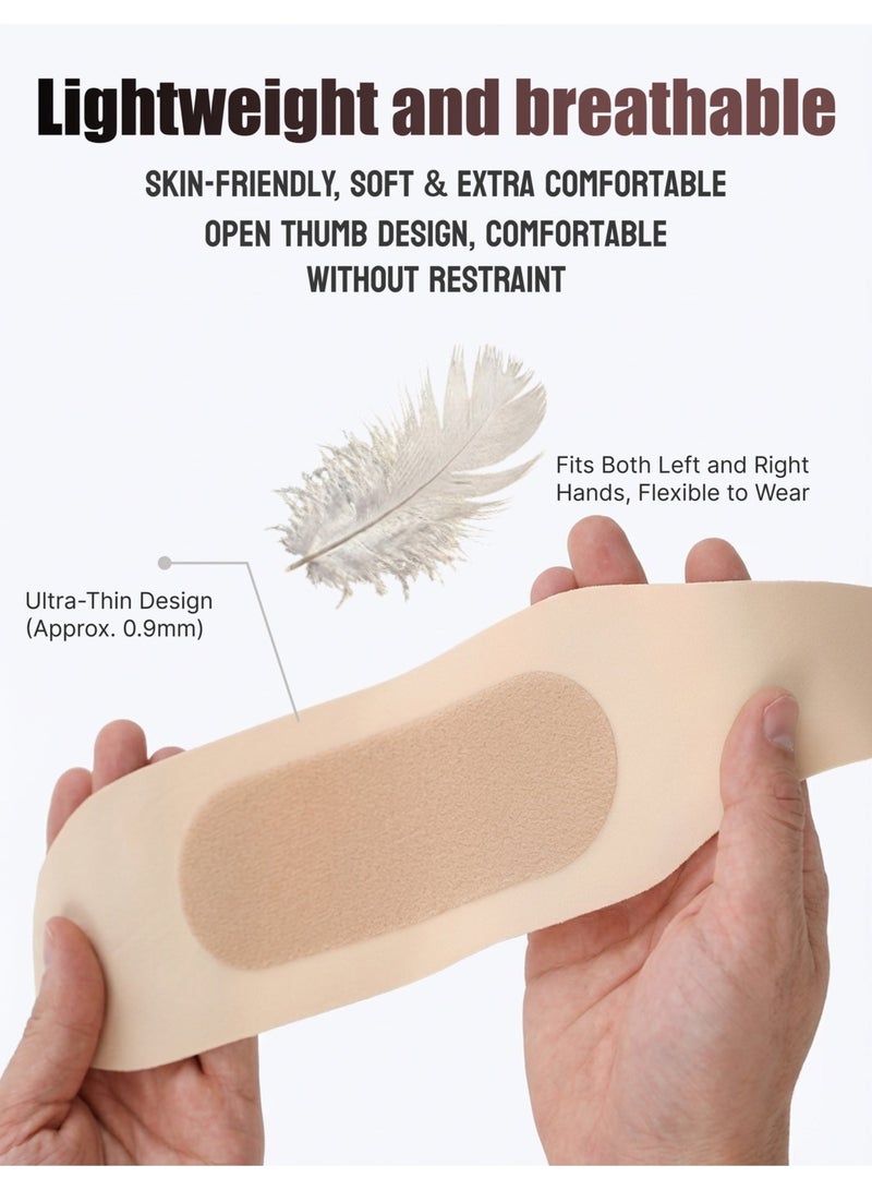 زونيكس طقم من قطعتين من دعامات دعم المعصم بحلقة الإبهام، غلاف ضغط قابل للتعديل، أحزمة مرنة فائقة النحافة وقابلة للتهوية لتخفيف الألم، ومتلازمة النفق الرسغي، والتهاب الأوتار، والتهاب المفاصل – مثالية للعمل المكتبي، والكتابة، والألعاب، والمهام اليومية، تناسب الرجال والنساء (مناسبة لليسرى واليمنى) - Image 3