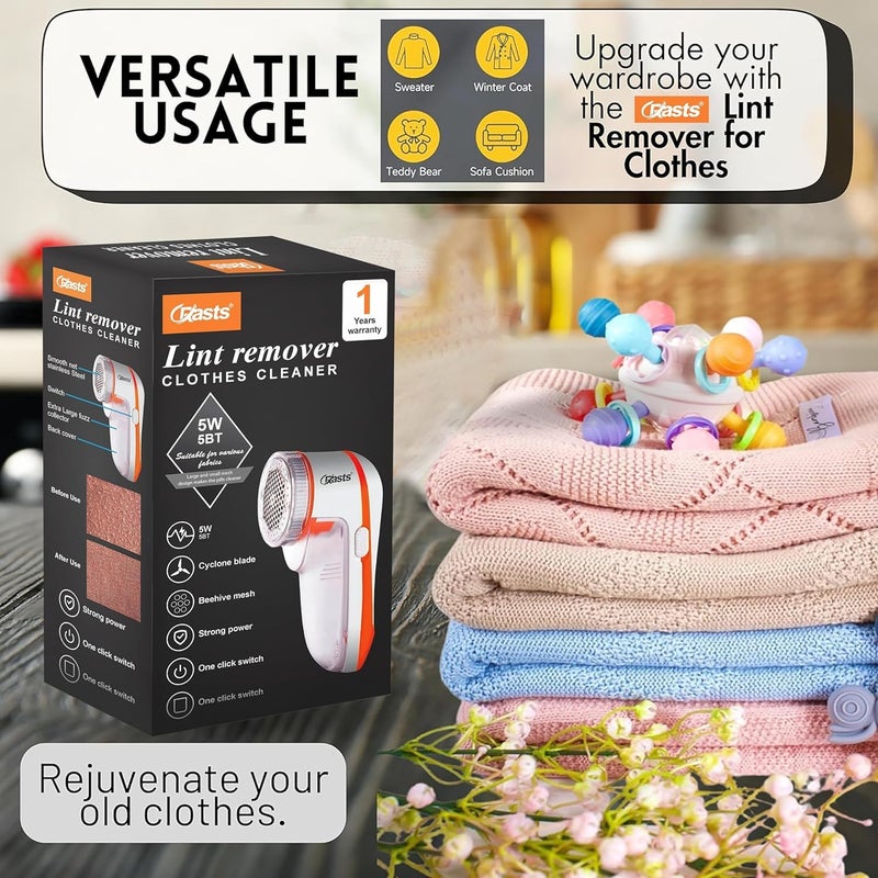 Crasts Lint Remover for Clothes Fabric Shaver Tint and Dust Remover Lint Remover for Woolen Clothes Electric Lint Remover Best Lint Shaver for Clothes Multicolor - Image 3