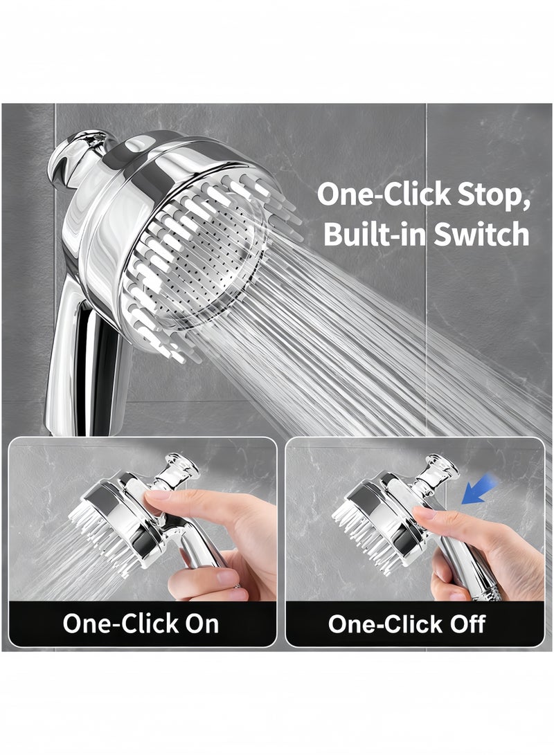 رأس دش للحيوانات الأليفة، رأس دش يدوي قابل للتعديل، رأس دش لكراسي الصالونات والمنتجعات الصحية مع فرشاة ميريديان - Image 4