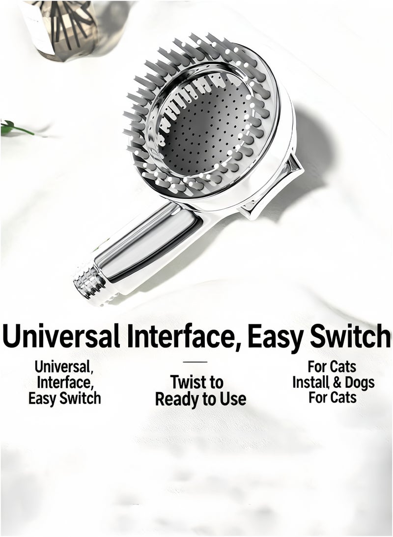رأس دش للحيوانات الأليفة، رأس دش يدوي قابل للتعديل، رأس دش لكراسي الصالونات والمنتجعات الصحية مع فرشاة ميريديان - Image 2