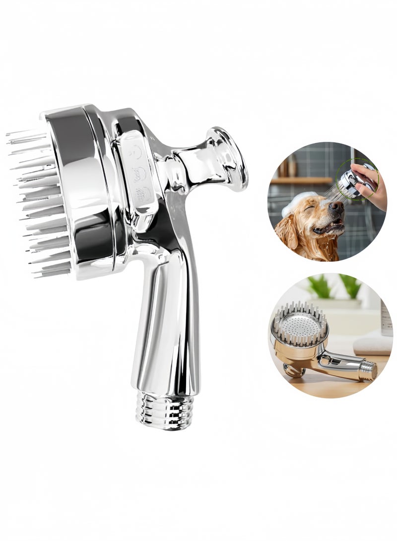 رأس دش للحيوانات الأليفة، رأس دش يدوي قابل للتعديل، رأس دش لكراسي الصالونات والمنتجعات الصحية مع فرشاة ميريديان - Image 1