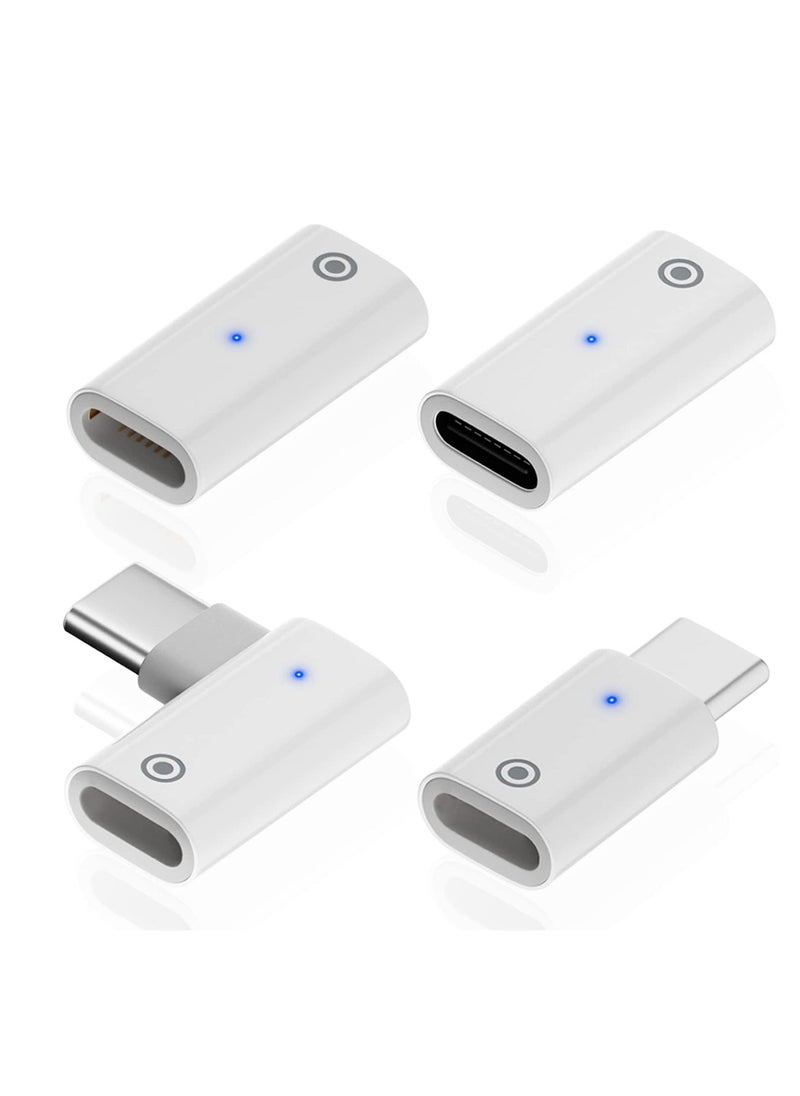 Y&D Charging Adapter Compatible with Apple Pencil 1st Generation, Light USB C Male to Gen Adapter, Female Charger Connector, Four Schemes (4 Pack)  - Image 1