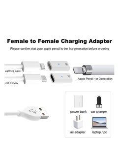 Y&D Charging Adapter Compatible with Apple Pencil 1st Generation, Light USB C Male to Gen Adapter, Female Charger Connector, Four Schemes (4 Pack)  - Image 3