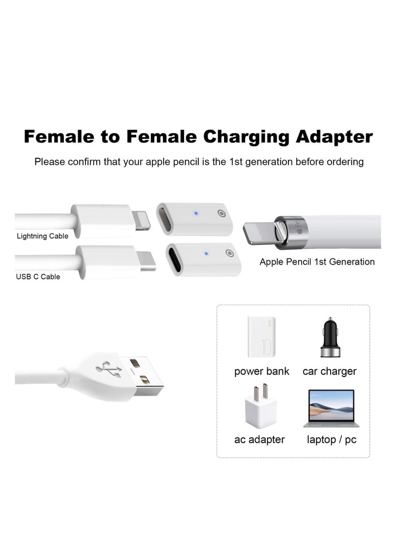 Y&D Charging Adapter Compatible with Apple Pencil 1st Generation, Light USB C Male to Gen Adapter, Female Charger Connector, Four Schemes (4 Pack)  - Image 3