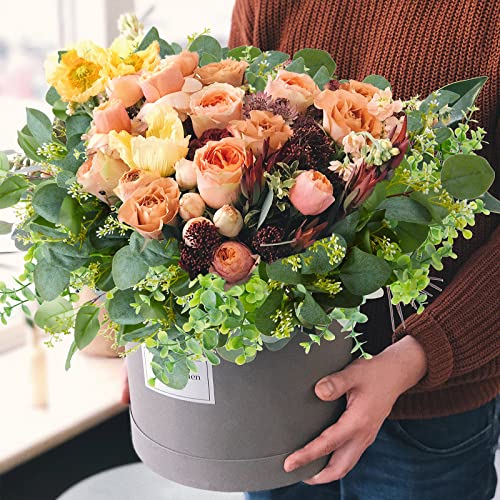 Yunsailing 100 Pcs Faux Eucalyptus Stems with White Seeds Artificial Eucalyptus Leaves Greenery Decor Fake Leaf Branches for Wedding Bouquets Centerpiece Flower Arrangement Farmhouse Home Decoration - Image 4