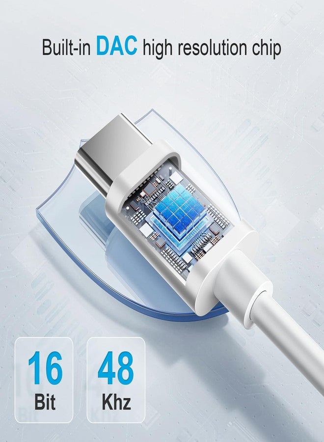 محول YGKSAA من النوع USB-C إلى مقبس سماعة رأس أنثى 3.5 ملم، كابل دونجل صوتي من النوع USB-C إلى AUX، متوافق مع Samsung S20/S20+/S20 Ultra وPixel 4/+ 4XL والمزيد من أجهزة USB-C - Image 2