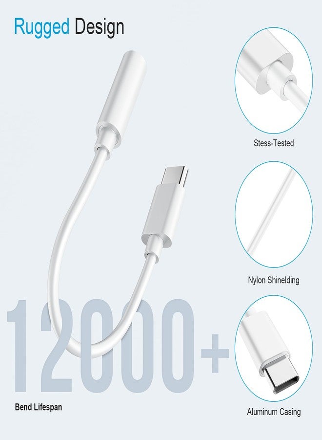 محول YGKSAA من النوع USB-C إلى مقبس سماعة رأس أنثى 3.5 ملم، كابل دونجل صوتي من النوع USB-C إلى AUX، متوافق مع Samsung S20/S20+/S20 Ultra وPixel 4/+ 4XL والمزيد من أجهزة USB-C - Image 4