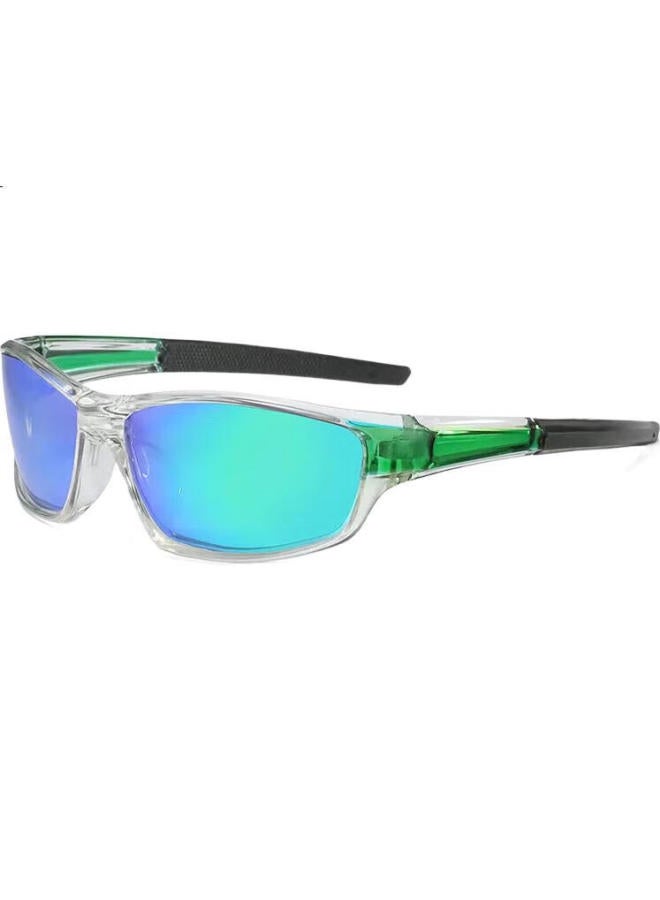 LOVECRAFT Polarized 620-Transparent Frame Green Film, Fishing Glasses For Men And Women, Coated Cycling Motorcycle Sunglasses Fishing Glasses - Image 2