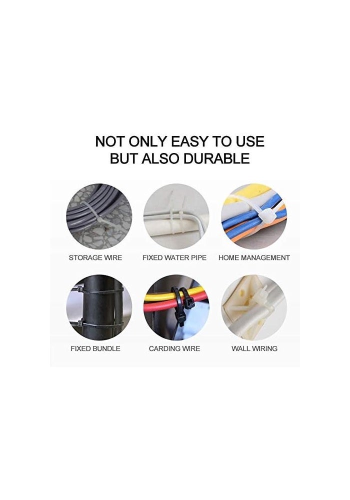 Cable Tie 100mm/150mm/200mm/250mm/300mm (300mm x 7.6mm, Black) - Image 3