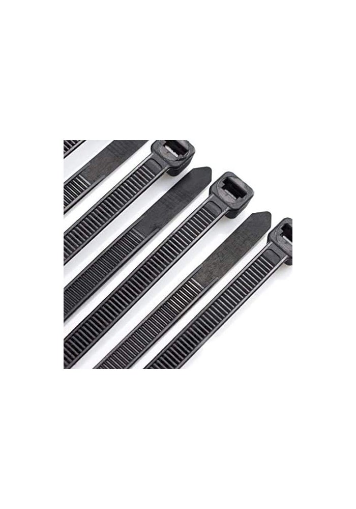Cable Tie 100mm/150mm/200mm/250mm/300mm (300mm x 7.6mm, Black) - Image 1
