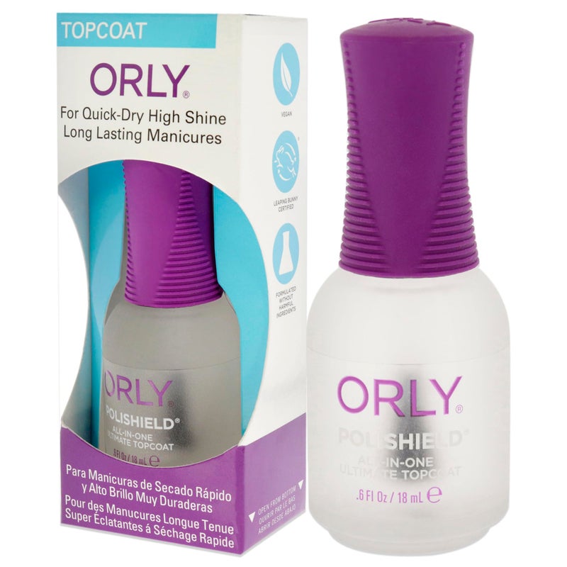 ORLY Polishield All-in-One Ultimate Top Coat by Orly for Women - 0.6 oz Top Coat - Image 4