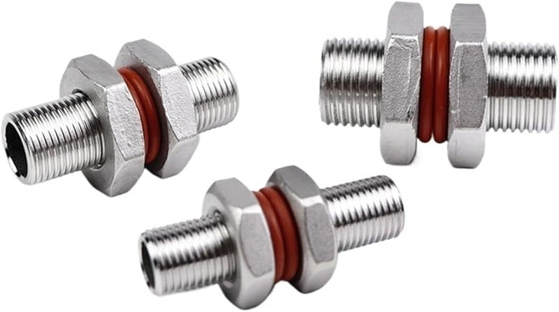 304 فولاذ مقاوم للصدأ تركيب بولكهيد بدون لحام BSP 1 4 3 8 1 2 بوصة حجم الطول 75 ملم DN15 - Image 1