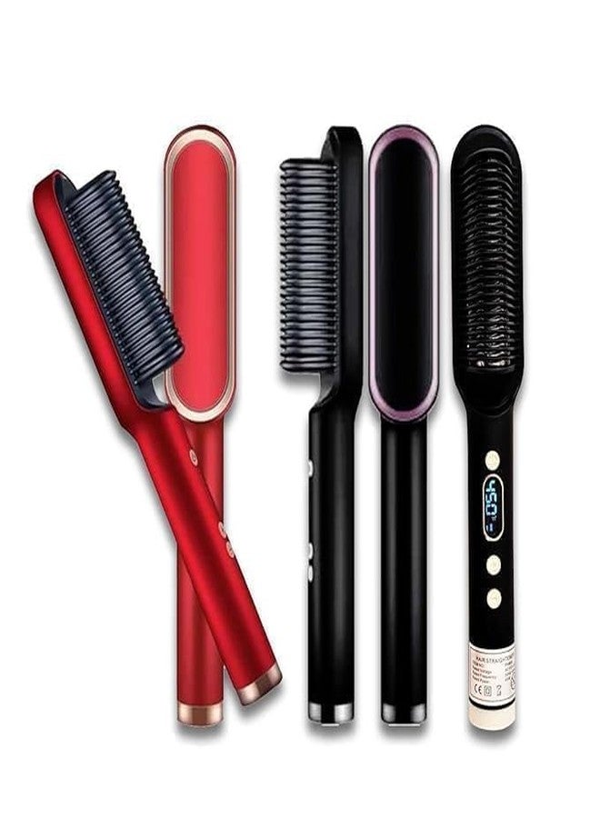 Eloxee Hair Styler Comb – 5-in-1 Electric Hair Styling Tool for Drying, Straightening, Curling, Combing & Volumizing – PTC Ceramic Heater & Negative Ion Technology – Auto Shut-Off (Green) - Image 5