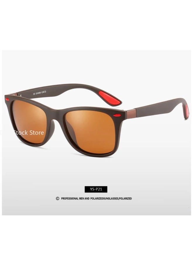 Generic - Classic Polarized Sunglasses Men Women Brand Design Driving Square Frame Sun Glasses Male Goggle UV400 Gafas De Sol-Lenses Color:LSY - Image 1