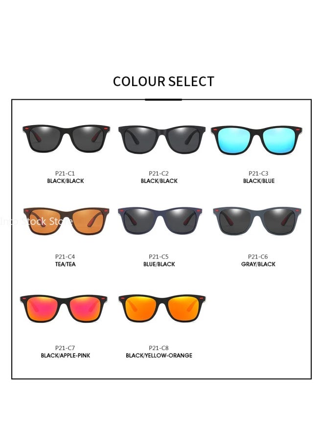 Generic - Classic Polarized Sunglasses Men Women Brand Design Driving Square Frame Sun Glasses Male Goggle UV400 Gafas De Sol-Lenses Color:LSY - Image 1