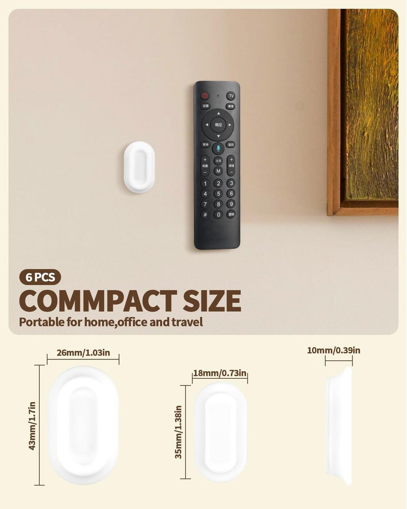 Aecsze 4 Pack Strong Magnetic Remote Control Holder, Self-Adhesive Silicone Remote Holder Wall Mount for TV, Fan, Air Conditioner Remote Control - Image 2