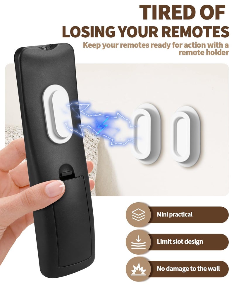 Aecsze 4 Pack Strong Magnetic Remote Control Holder, Self-Adhesive Silicone Remote Holder Wall Mount for TV, Fan, Air Conditioner Remote Control - Image 4