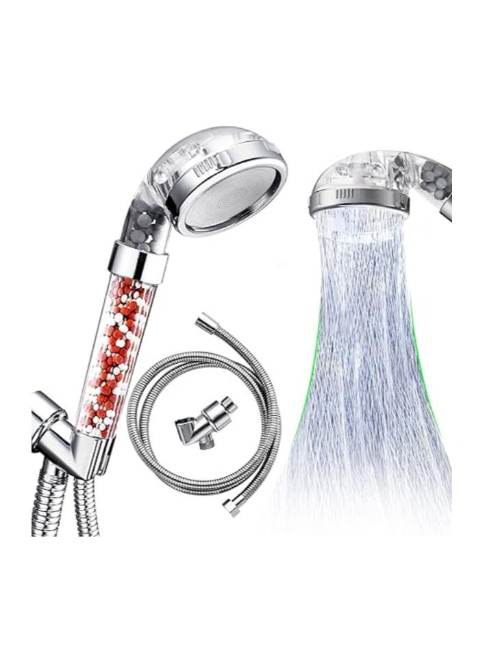 High Pressure Vortex Handheld Shower Head with Hose, 3 Modes, Double Filtration & Self-Cleaning Nozzles – Water Saving, Skin & Hair Care - Image 4