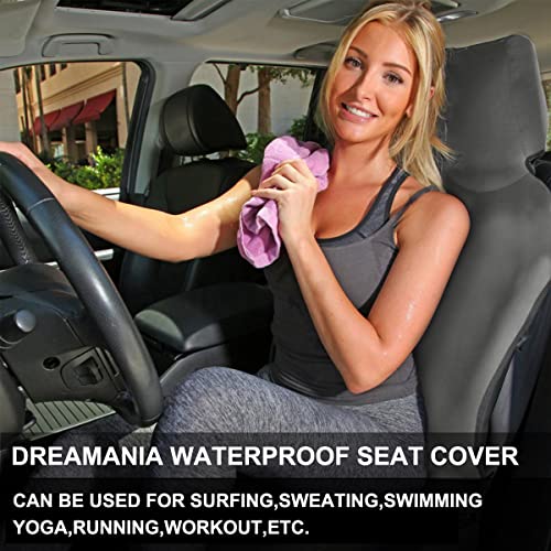 DREAMANIA Waterproof Seat Cover, Upgraded Sweat Carseat Protector, Perfect for Universal Anti-Slip Car Truck SUV Seat, Ideal for Surfing Yoga Gym Workout, Grey - Image 5