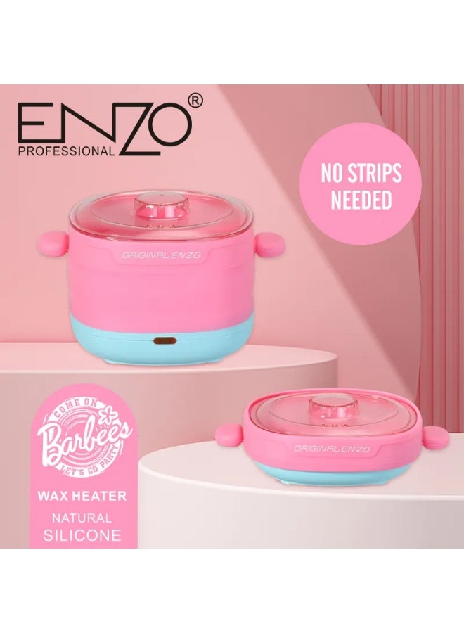 ENZO Professional Pink Wax Heater – Natural Silicone No Strip Wax Machine for Hair Removal | Fast Heating, Adjustable Temperature Wax Melter for Salon & Home - Image 1