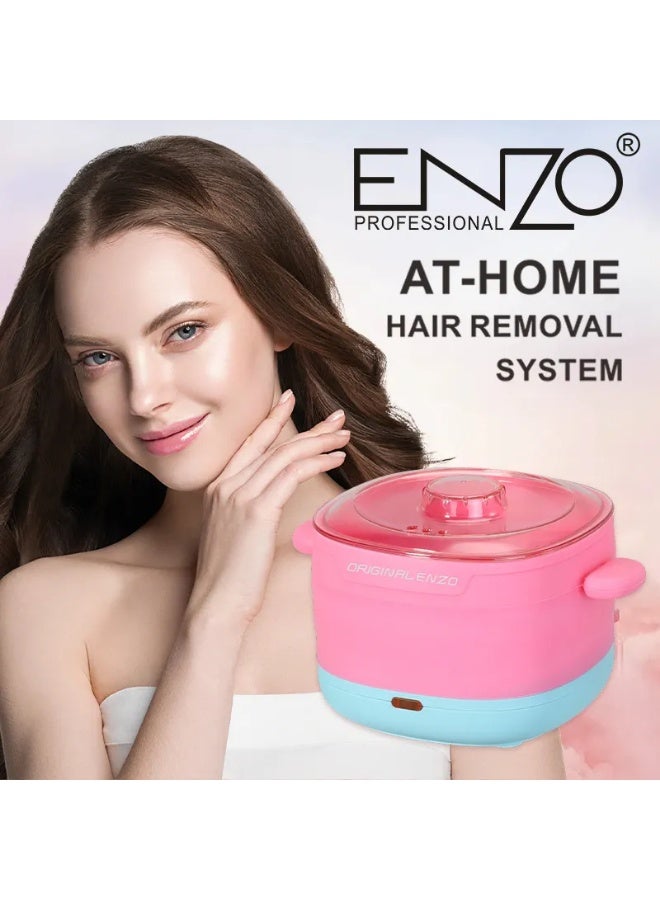 ENZO Professional Pink Wax Heater – Natural Silicone No Strip Wax Machine for Hair Removal | Fast Heating, Adjustable Temperature Wax Melter for Salon & Home - Image 2