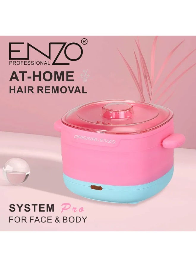 ENZO Professional Pink Wax Heater – Natural Silicone No Strip Wax Machine for Hair Removal | Fast Heating, Adjustable Temperature Wax Melter for Salon & Home - Image 3