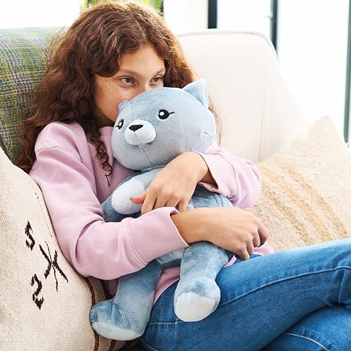 HUGIMALS Frankie The Cat 20 Inch 4.5 lb Heavy Cute Sensory Weighted Comfort Plush | Large Unscented Washable Self Care Calming Stuffed Animal for Kids, Teens and Adults - Image 4