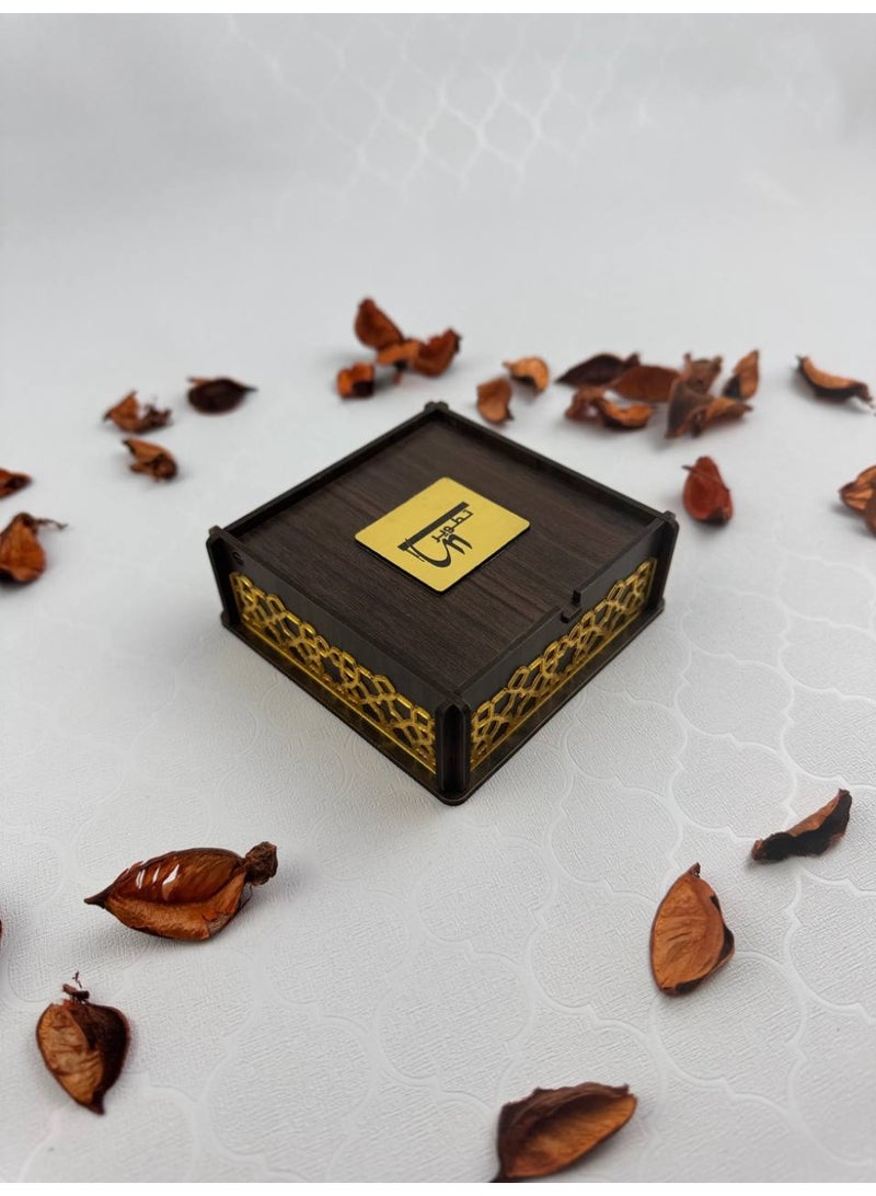 Samrix Abeer Box: A luxurious wooden box adorned with acrylic decorations on the sides, containing a quarter tola of oud oil.  ✔ Abeer Box: A luxurious box with an elegant wooden design.  ✔ Decorated with distinctive acrylic decorations.  ✔ Contains a quarter tola of oud oil.  ✔ Suitable for luxury gifts and giveaways. ✔ Reflects refined taste and Arabian luxury. ✔ An ideal gift for friends and family. ✔ Suitable for weddings and engagements. ✔ Perfect for high-end corporate gifts. ✔ Luxurious packaging, ready for presentation. ✔ High-quality materials for durability. ✔ A long-lasting and luxurious oud fragrance. ✔ A practical yet elegant design. ✔ Adds a touch of luxury to any occasion. ✔ Reflects authenticity and Arabian heritage. ✔ Suitable for religious and formal occasions. ✔ Makes the gift more valuable and distinctive. ✔ A sophisticated gift that combines beauty and fragrance. ✔ A luxurious work of art for display and use. - Image 1