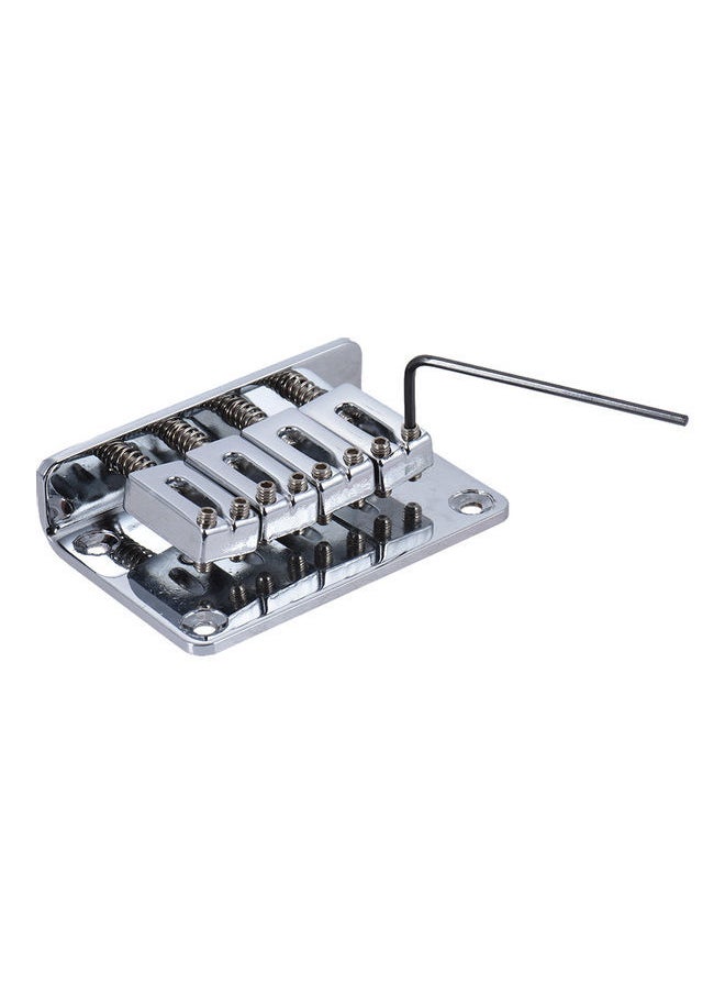 NIBEMINENT - 4 String Fixed Hard-tail Bridge Set with Wrench For Electric Guitar - Image 1