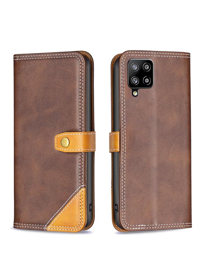 S-TOP Case For Samsung Galaxy A42 Color Matching Double Sewing Thread Leather Phone Case - Image 2