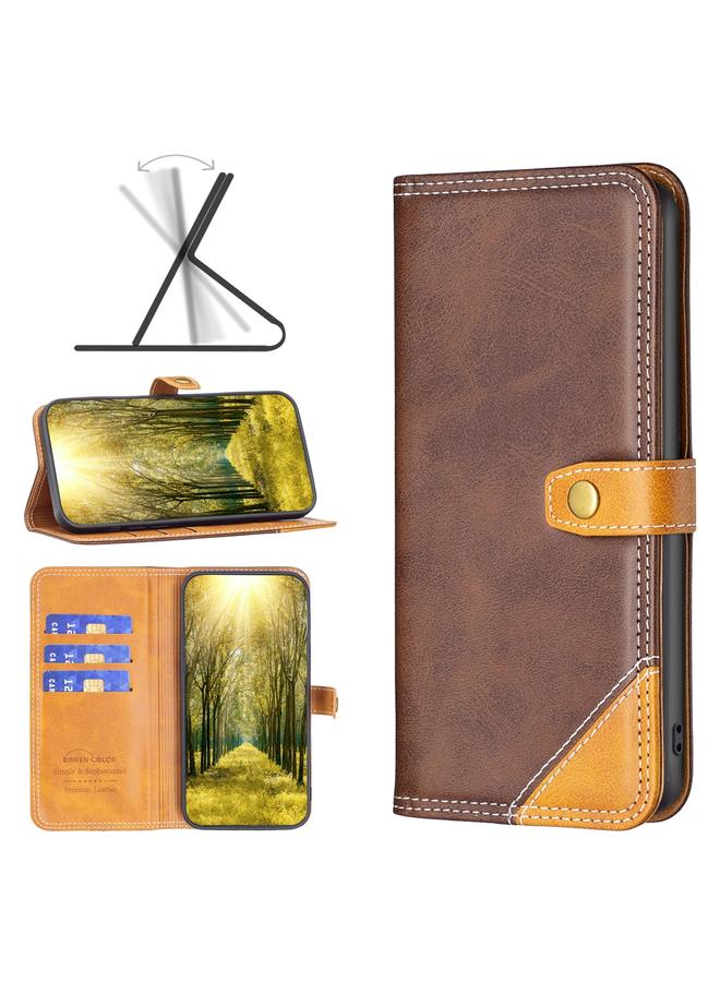 S-TOP Case For Samsung Galaxy A42 Color Matching Double Sewing Thread Leather Phone Case - Image 1