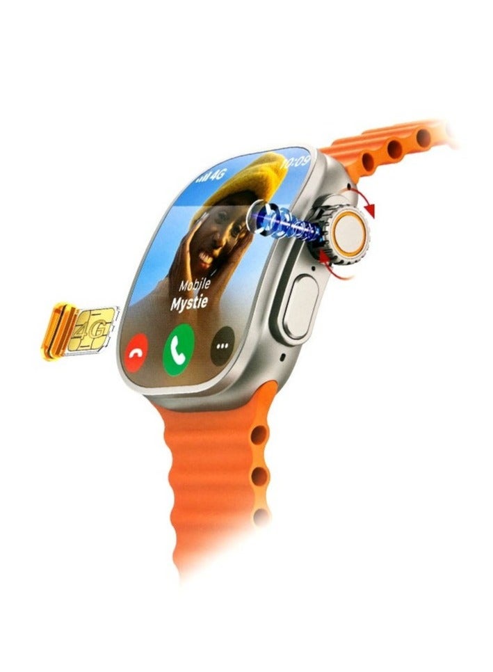 Telzeal Smart Watch TC41 with 4G SIM Support – Full Touch Curved Display Smartwatch with GPS, Heart Rate Monitor, Fitness Tracker, Bluetooth Call, Camera, WiFi, Android Compatible, Stylish Sport Watch for Men & Women – Long Battery Life - Image 1