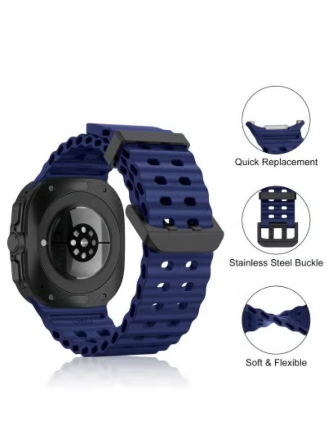 JAJEEK Samsung Galaxy Watch 7 Ultra Replacement Watch Strap 47mm – Soft Silicone Adjustable Sport Band – Sweatproof, Waterproof, Skin-Friendly Wristband for Galaxy Watch 7 Ultra – Durable, Lightweight, Comfortable Fit for Men and Women – Easy Installation - Image 2