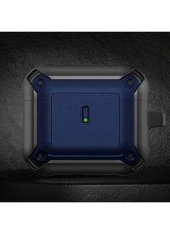 Case Cover For AirPods 3 Sliding Buckle Wireless Earphone Protective Case with Hook Black Blue