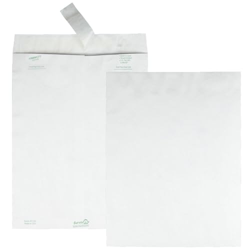 Quality Park Survivor Shipping Envelopes, 10" x 13", Made with Strong, Lightweight DuPont Tyvek Material, Flap-Stik Peel and Seal Closure, 50/Box (QUAR1582) - Image 1
