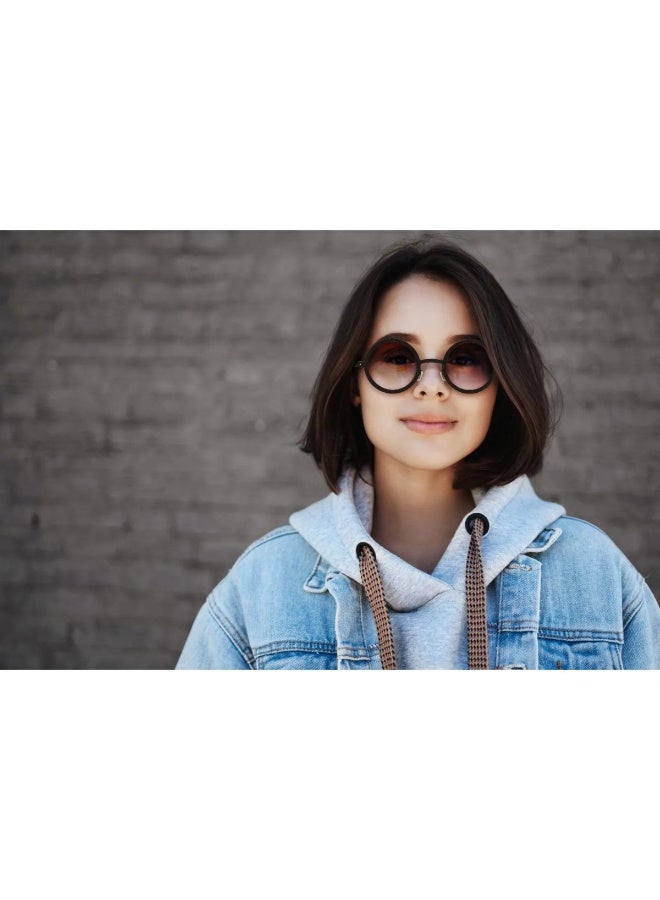 Porodo Lifestyle Geneva Round Frame Sunglasses with UV400 Protection & Scratch-Resistant Lenses - Image 4