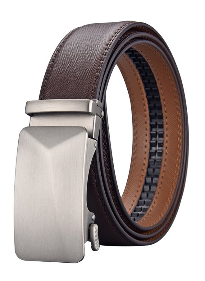 Generic Men's Belt, Ratchet Dress Belt, Sliding Belt With Automatic Buckle For Easier Adjustment, Casual Business Men's Belt, Brown  - Image 1