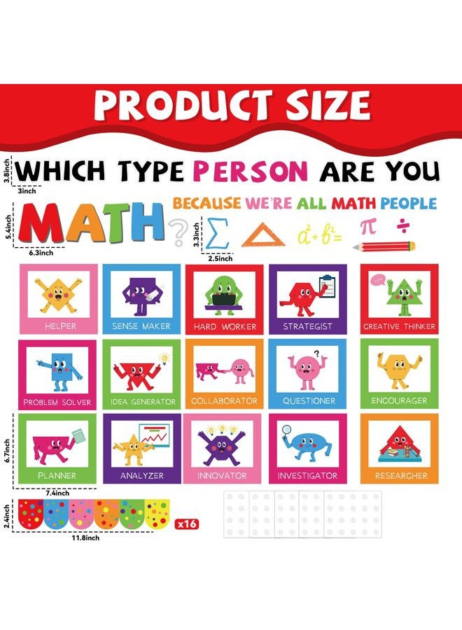 QOUBAI Math Bulletin Board Math Teacher Classroom Bulletin Board Decoration Mathematics Symbol Paper Cutouts Mathematics Classroom Must Haves for Back to School Elementary Middle High School Teacher Supplies - Image 2