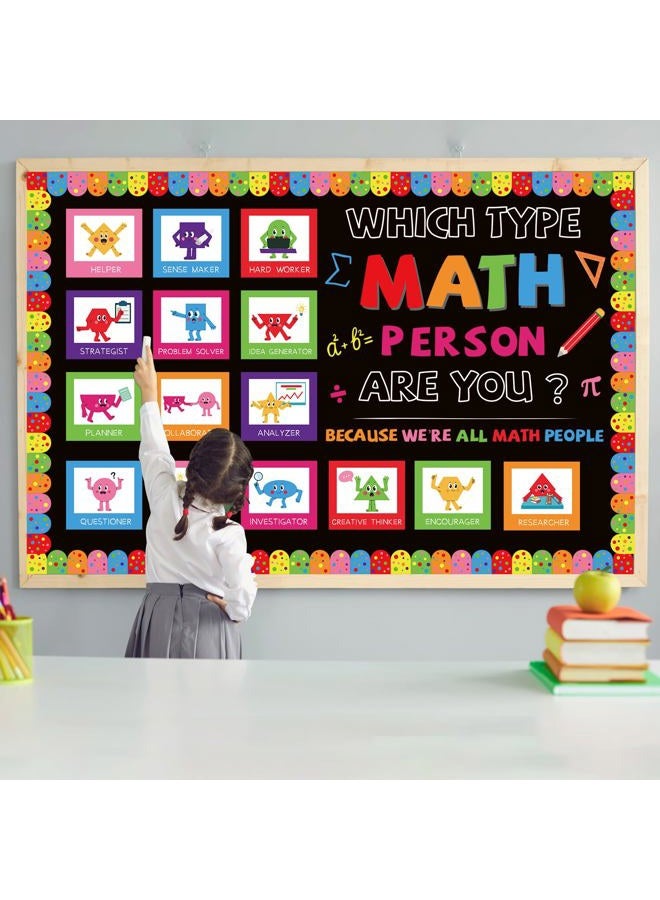 QOUBAI Math Bulletin Board Math Teacher Classroom Bulletin Board Decoration Mathematics Symbol Paper Cutouts Mathematics Classroom Must Haves for Back to School Elementary Middle High School Teacher Supplies - Image 5
